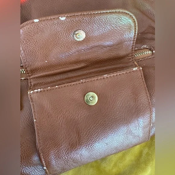 Tory Burch Brown Leather Crossbody Flap Bag - Picture 7 of 9